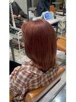 アジールヘア 池袋東口店(agir hair)&nbsp;チェリーブラウン/ブリーチなしダブルカラー/暖色カラー/池袋