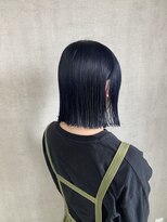 トリコ(ToricO)&nbsp;切りっぱなし　ブルーブラック　ダークネイビー　ブルーカラー