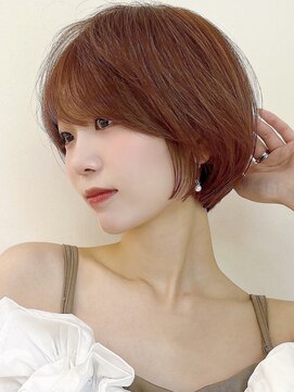 セイドット オモテサンドウ(Say. omotesando) Say.丸みショートショートボブミニボブコーラルオレンジショート