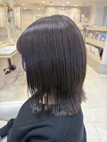 アッシュ 仙川店(Ash) 切りっぱなしボブ外ハネボブ似合わせカットイルミナカラーくびれ