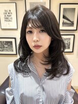 ビーハイブアヴェダ PARCO2店(BEHIVE AVEDA) 大人ミディアムレイヤー×シースルーバング