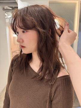 ナヌーク ダイカンヤマ(nanuk daikanyama) レイヤーカットシナモンベージュカラーブリーチなしブリーチ