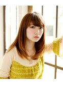 ナチュラルストレート/アースカラー/20代30代40代50代