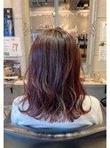 【hhair四条大宮】ゆるふわミディアム×ピンクベージュ