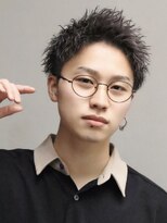 コンフィデンス 渋谷店(confidence) 刈り上げアップバングショート【ツイストパーマ】MEN’S HAIR