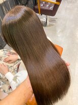 オースト ヘアー ステラ 新宿店(Aust hair Stella) うる艶酸性ストレート×ニュアンスカラー髪質改善トリートメント