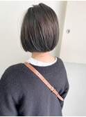 束感 艶感 ミニボブ ナチュラルボブ くすみグレーベージュ