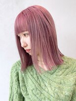 アルバム 渋谷パルコ(ALBUM)&nbsp;ピンクベージュ_グレージュカラーボブウルフ_ba381382