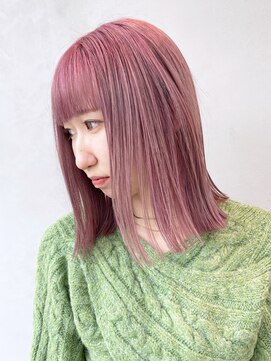 アルバム 渋谷パルコ(ALBUM) ピンクベージュ_グレージュカラーボブウルフ_ba381382