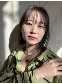 大人可愛い小顔丸み前下がりボブ