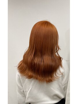 ジーナ 京都河原町(Zina) オレンジブラウン/ダブルカラー/ハイトーン/【@sei_nishimura】