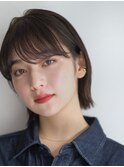 外ハネ切りっぱなし 似合わせカット イメチェン ボブ