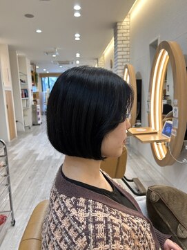 アドラーブル けやき通り店(adorable) 艶感丸みワンカールシースルーバングエアリーカール大人美人