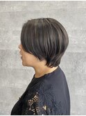 大人可愛い20代30代40代◎シアーカラーハイライトショートヘア