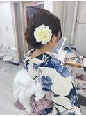 シニヨン 浴衣ヘア
