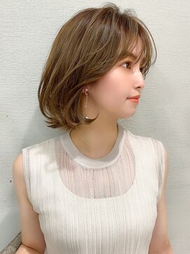 パシフィックダズールコパン(Pacific Dazzle copain) ★ボブルフネビージュ小顔ワンレン黒髪小顔カット