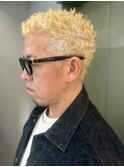 ブリーチ ドリルパーマ 抜きっぱなしブロンド ベリーショート