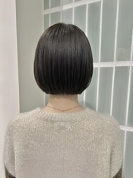 髪質改善縮毛矯正ダブルカラーハイライトショートカット30代40代