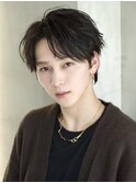 束感ニュアンスアップバング毛流れセンターパートビジネスヘア