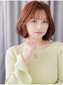 ミルクブラウンブリーチなしゆるふわレイヤーボブZ戸頭30代40代