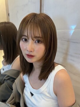 エヌ 大阪梅田茶屋町(enu) 韓国風顔まわりレイヤーカット