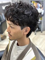 ヘアーサロン フォーメン イデア(hair salon for Men idea)&nbsp;ナチュラルパーマ ツーブロック メンズパーマ 黒髪 30代【札幌】