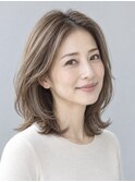 ミディアムレイヤー 白髪ぼかし ハイライト 40代50代60代