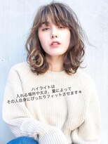 ジーテ(gite)&nbsp;アクセントハイライト×外ハネウェーブ 「横浜/髪質改善」
