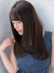 ＊LOREN＊黒髪、暗髪イルミナカラー ヘルシーレイヤーストレート