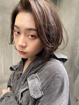 シースルーカラー シャドールーツ 　上品大人ショート/抜け感