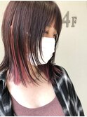 インナーカラー ピンクカラー