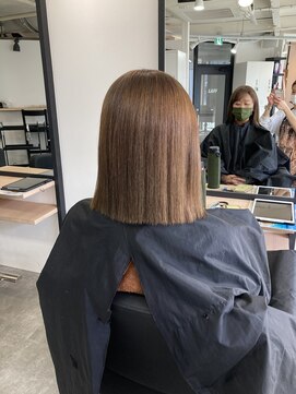 ラフ 難波店(LAFF) #黒髪#ボブルフ#ネビージュ#小顔#ワンレン