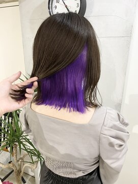 デューヘアー(due hair) ネオンパープルインナーカラー