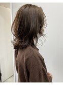 透明感カラー レイヤー 韓国風こなれヘア ウルフカット
