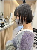 中川陽南子【ぱつっとボブアッシュグレージュショートボブ】