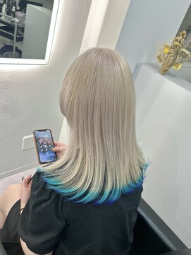 シェイロ(Cielro) デザインカラー》ホワイトシルバー×裾カラー2色