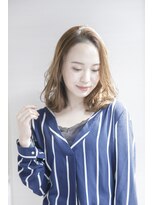 ルルディ バイ アフロディーテ銀座(luludi by APHRODITE)&nbsp;黒髪/グレーベージュ/レイヤーロング/前髪パーマ/銀座