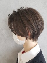 アーサス ヘアー デザイン 新潟燕三条店(Ursus hair Design) くびれショート×ヘルシースタイルミニウルフチェリーブラウン