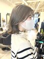 リンヘアーバイギフト 表参道(RIN hair by GIFT) くびれボブ×透明感のあるオリーブカラーも人気！