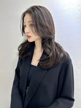 ヴィオットバイサロン(Viot by Salon) 前髪あり韓国美髪エアリーロングピンクブラウン切りっぱなしボブ