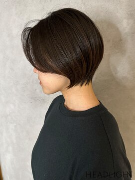 ソーエンバイヘッドライト 帯広西5条店(soen by HEADLIGHT) くびれショート×黒髪イメチェン外ハネボブ美髪ワイドバング