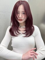 ソヨン 池袋店(SOYON) 《SOYON》ザクザクレイヤーとボルドーカラー
