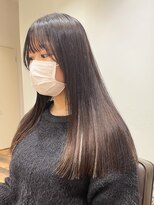 クラップス 杉田店(CLAPS)&nbsp;ぱつっとロング/顔まわりレイヤー/ストレート/ナチュラル