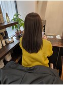 オリーブブラウンストレートセミロング