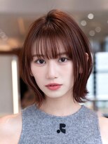 ハバナ 新宿(HAVANA)&nbsp;切りっぱなしボブレイヤーボブベージュカラー髪質改善艶髪小顔