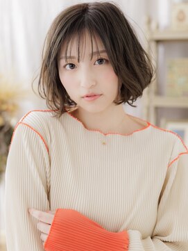 カバーヘア イヴ 戸頭店(COVER HAIR EVE) ゆるふわデジタルパーマくせ毛風エアリーボブa戸頭20代30代40代