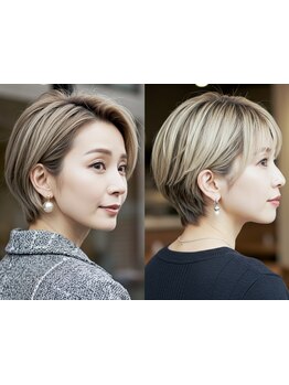 白髪率に合わせた白髪ぼかしハイライトデザインをご提案♪[表参道駅/脱白髪染め/ハイライト/白髪ぼかし]