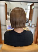 大人可愛い切りっぱなしモカベージュ