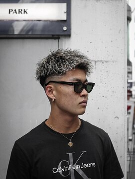 プロショップウェーブ(PRO SHOP WAVE) アッシュブラック/カルマパーマ/ベリーショート/原宿