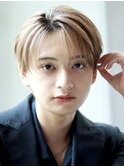 ハイトーンカラーフェザーパーマニュアンスパーマセンターパート